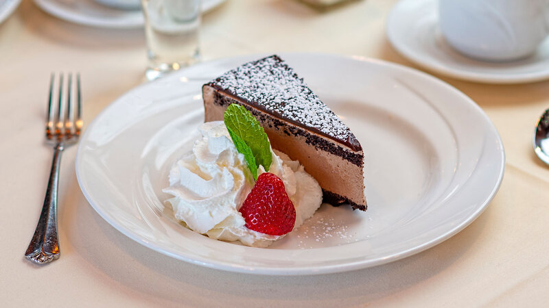 Table Setting Featuring Cake Dessert – Cream & Strawberry